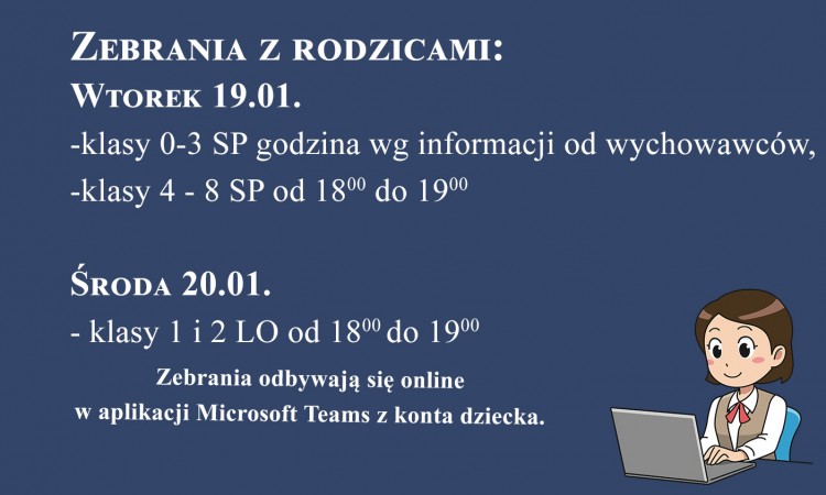 Zebrania rodziców z wychowawcami