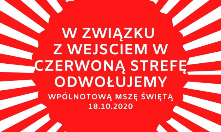 Październikowa Msza Święta Wspólnoty Szkolnej odwołana