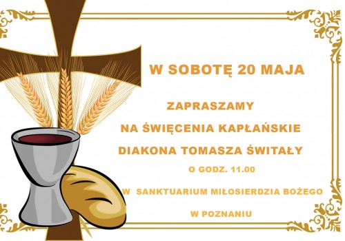 ZAPROSZENIE NA ŚWIĘCENIA