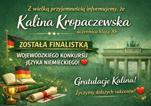 Finalistka Wojewódzkiego Konkursu Języka Niemieckiego! 